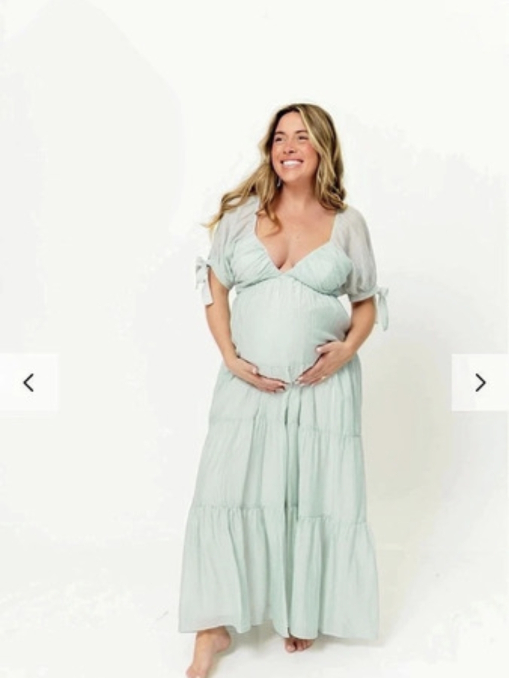 Worth Collective Grayson Maxi Dress Mint Bump Friendly Medium NWT